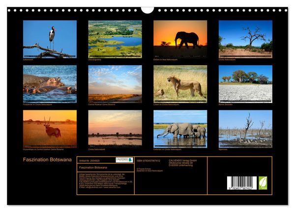 Produktbild: Faszination Botswana (Wandkalender 2026 DIN A3 quer), CALVENDO Monatskalender