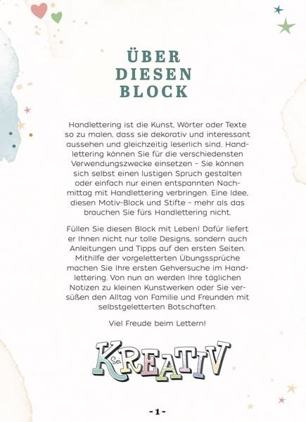 Produktbild: Design Paper A5 Alles Gute zu allem. Mit Handlettering-Grundkurs