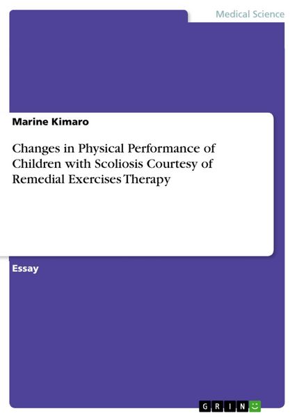 Produktbild: Changes in Physical Performance of Children with Scoliosis Courtesy of Remedial Exercises Therapy