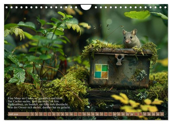 Produktbild: Geocaching Poesie (Wandkalender 2026 DIN A4 quer), CALVENDO Monatskalender