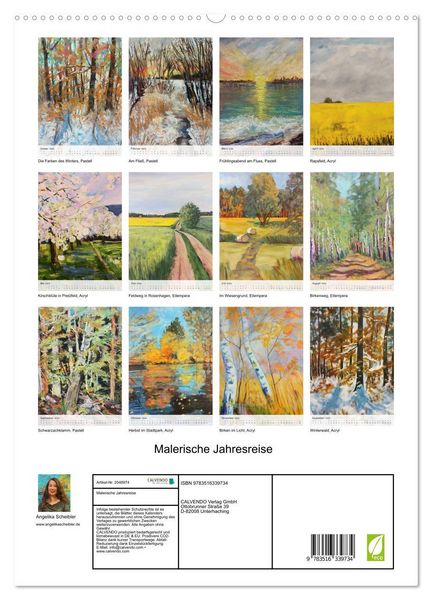 Produktbild: Malerische Jahresreise (hochwertiger Premium Wandkalender 2026 DIN A2 hoch), Kunstdruck in Hochglanz