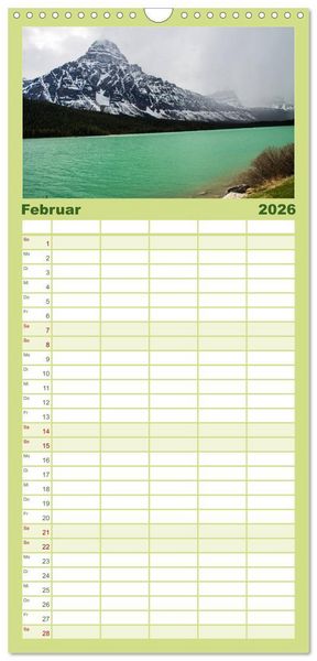 Produktbild: Familienplaner 2026 - Oh Canada... mit 5 Spalten (Wandkalender, 21 x 45 cm) CALVENDO
