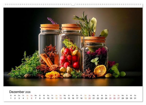 Produktbild: K&uuml;chenkalender Glaswerk (hochwertiger Premium Wandkalender 2026 DIN A2 quer), Kunstdruck in Hochglanz