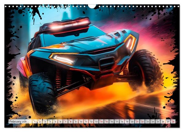 Produktbild: OFF-ROAD CARS Amazing AI-generated vehicles (Wall Calendar 2026 DIN A3 landscape), CALVENDO 12 Month Wall Calendar