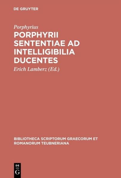 Produktbild: Porphyrii sententiae ad intelligibilia ducentes