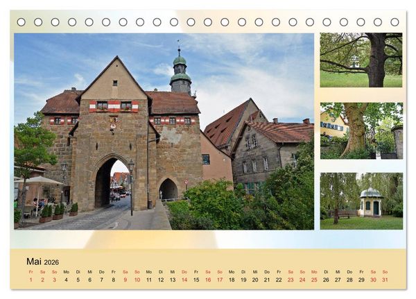 Produktbild: Lauf an der Pegnitz ist bunt (Tischkalender 2026 DIN A5 quer), CALVENDO Monatskalender