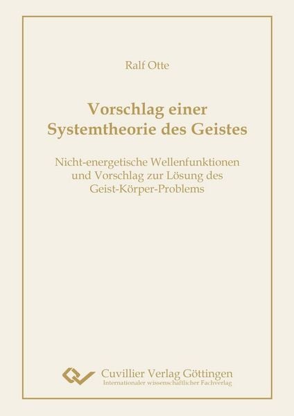 Produktbild: Vorschlag einer Systemtheorie des Geistes