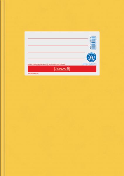 Produktbild: Brunnen Hefth&uuml;lle A5, Papier extrastark, goldgelb