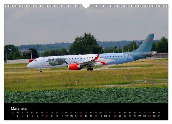 Produktbild: Giganten der L&uuml;fte am Airport Stuttgart (Wandkalender 2026 DIN A3 quer), CALVENDO Monatskalender