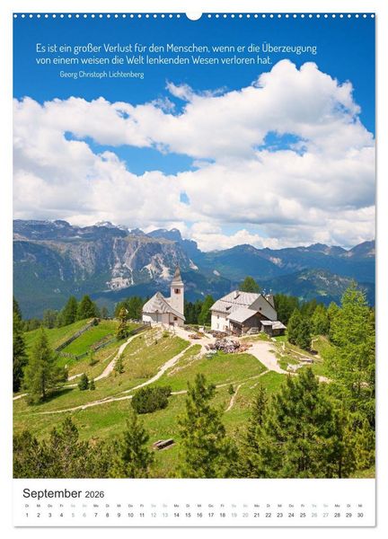 Produktbild: Christliche Natur-Poster 2026 (hochwertiger Premium Wandkalender 2026 DIN A2 hoch), Kunstdruck in Hochglanz