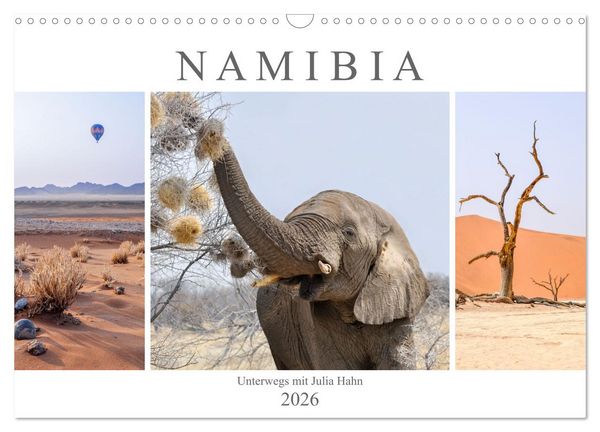 Namibia - unterwegs mit Julia Hahn (Wandkalender 2026 DIN A3 quer), CALVENDO Monatskalender