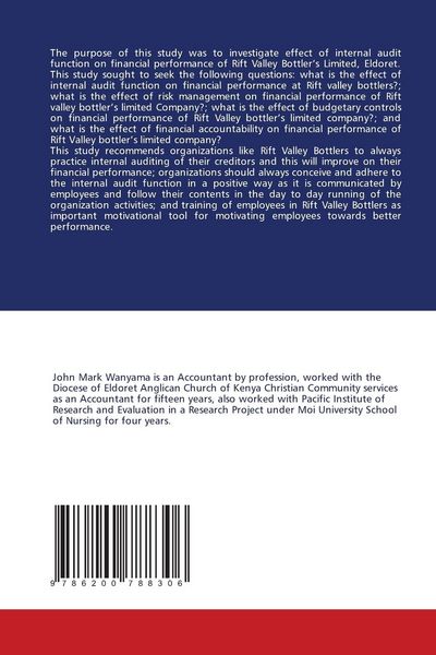 Produktbild: Effect of internal audit function on financial performance
