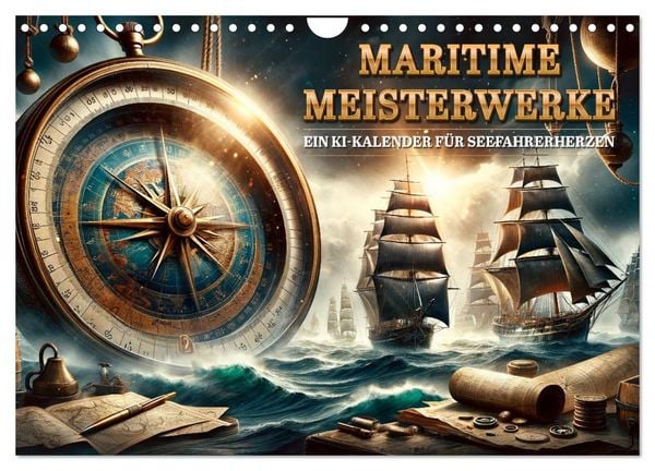 Maritime Meisterwerke: Ein KI-Kalender für Seefahrerherzen (Wandkalender 2026 DIN A4 quer), CALVENDO Monatskalender