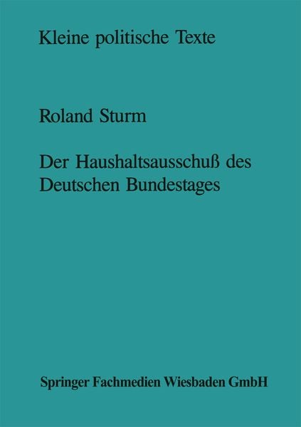 Produktbild: Der Haushaltsausschu&szlig; des Deutschen Bundestages