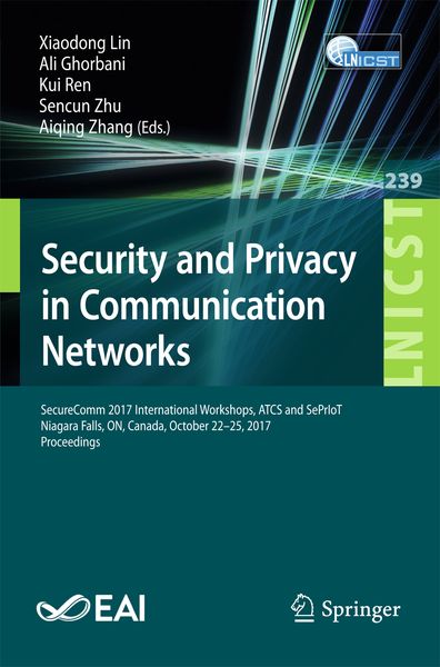 Produktbild: Security and Privacy in Communication Networks
