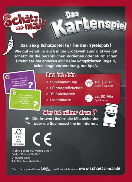 Produktbild: Sch&auml;tz mal! Das Kartenspiel - Adults Only Edition