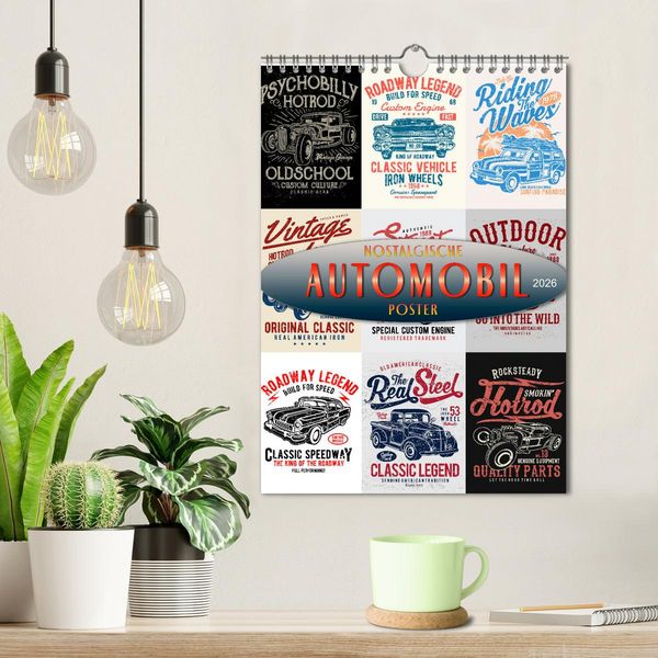 Produktbild: Automobile - nostalgische Poster (Wandkalender 2026 DIN A4 hoch), CALVENDO Monatskalender