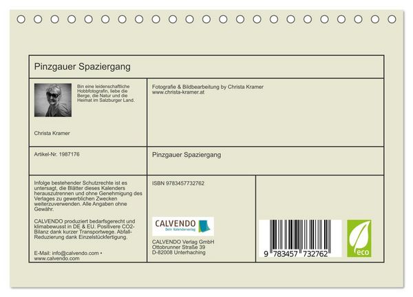 Produktbild: Pinzgauer Spaziergang (Tischkalender 2026 DIN A5 quer), CALVENDO Monatskalender