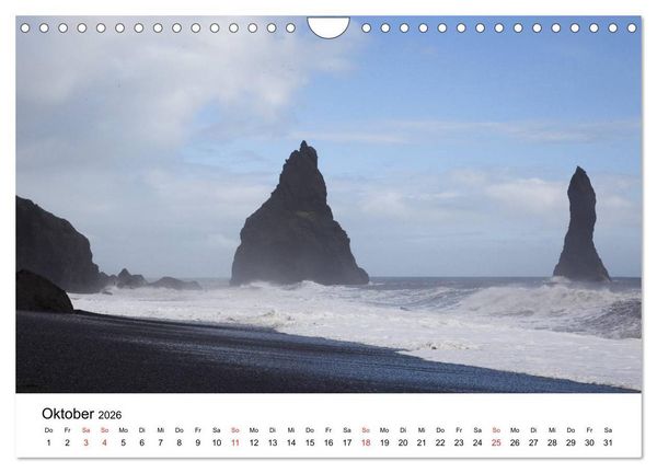 Produktbild: Island Natur pur (Wandkalender 2026 DIN A4 quer), CALVENDO Monatskalender