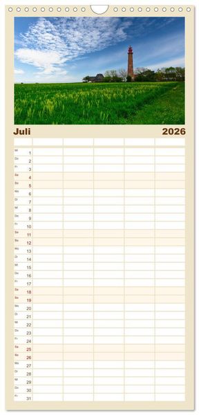 Produktbild: Familienplaner 2026 - Fotospots in Deutschland mit 5 Spalten (Wandkalender, 21 x 45 cm) CALVENDO