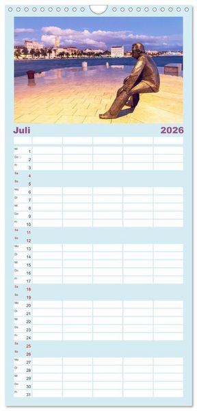 Produktbild: Familienplaner 2026 - Split - Zauberhafte Perle an der Adriak&uuml;ste Kroatiens mit 5 Spalten (Wandkalender, 21 x 45 cm) CALVENDO