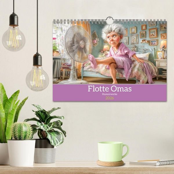 Produktbild: Flotte Omas - Humorwerke (Wandkalender 2026 DIN A4 quer), CALVENDO Monatskalender