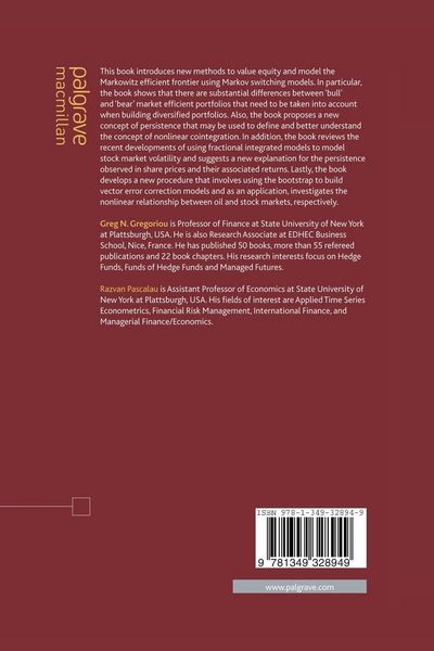 Produktbild: Nonlinear Financial Econometrics: Markov Switching Models, Persistence and Nonlinear Cointegration