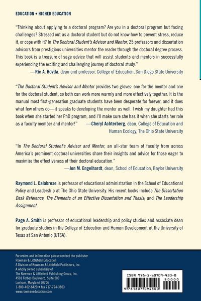 Produktbild: Doctoral StudentOs Advisor and Mentor