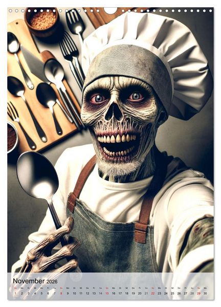 Produktbild: Zombie Selfies - Ein humorvoller Blick auf das untote Dasein (Wandkalender 2026 DIN A3 hoch), CALVENDO Monatskalender