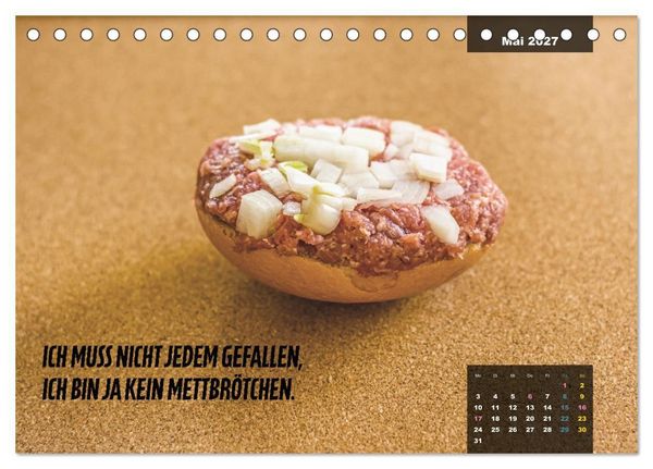 Produktbild: Mettkalender - Spread some more Mett (Tischkalender 2027 DIN A5 quer), CALVENDO Monatskalender