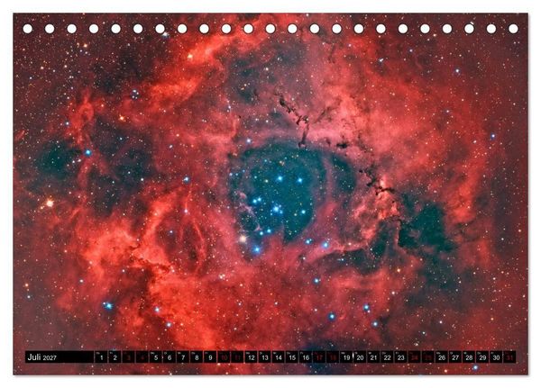 Produktbild: Farbiges Weltall (Tischkalender 2027 DIN A5 quer), CALVENDO Monatskalender
