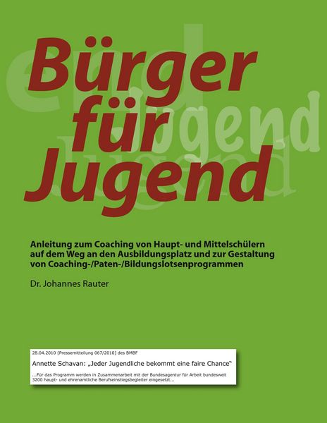 Produktbild: B&uuml;rger f&uuml;r Jugend