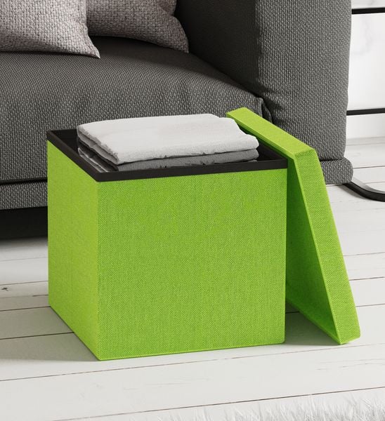 Produktbild: Stoff Sitztruhe Sitzbank Truhe Box Hocker Boxas