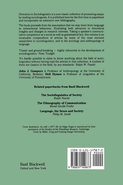 Produktbild: Directions in Sociolinguistics