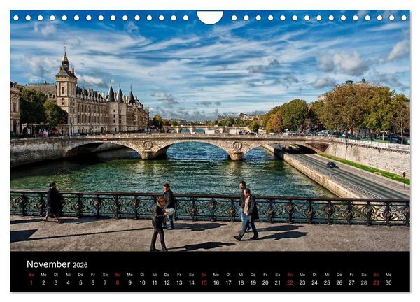Produktbild: Paris - Impressionen einer Weltstadt (Wandkalender 2026 DIN A4 quer), CALVENDO Monatskalender