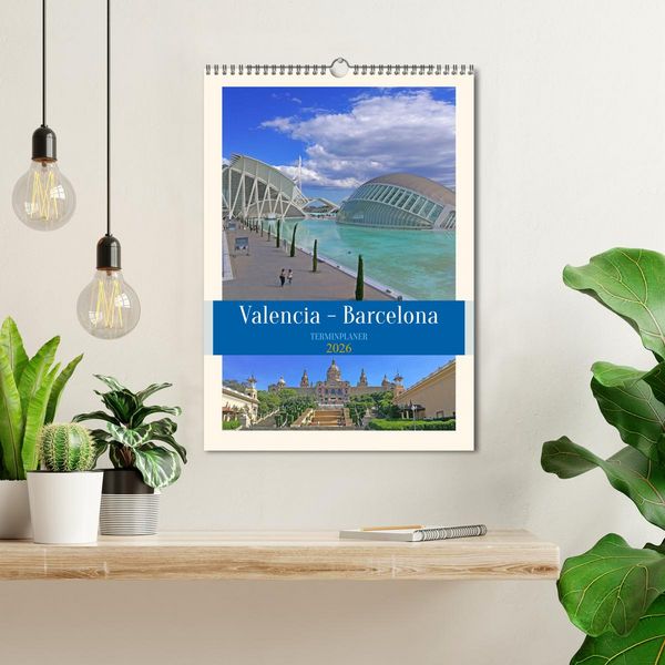 Produktbild: Valencia - Barcelona Terminplaner (Wandkalender 2026 DIN A3 hoch), CALVENDO Monatskalender