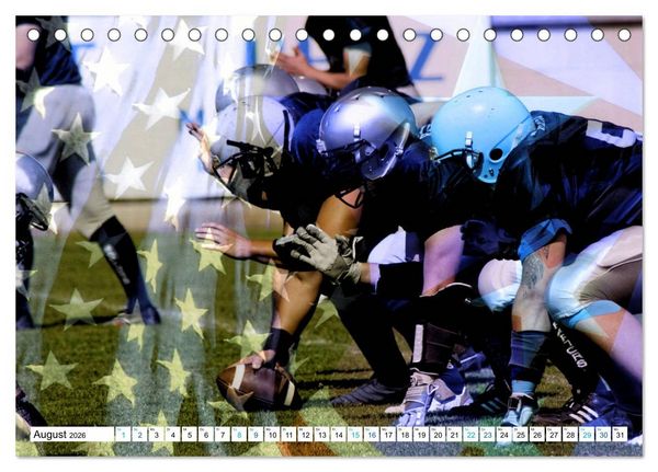 Produktbild: HEROES - American Football (Tischkalender 2026 DIN A5 quer), CALVENDO Monatskalender