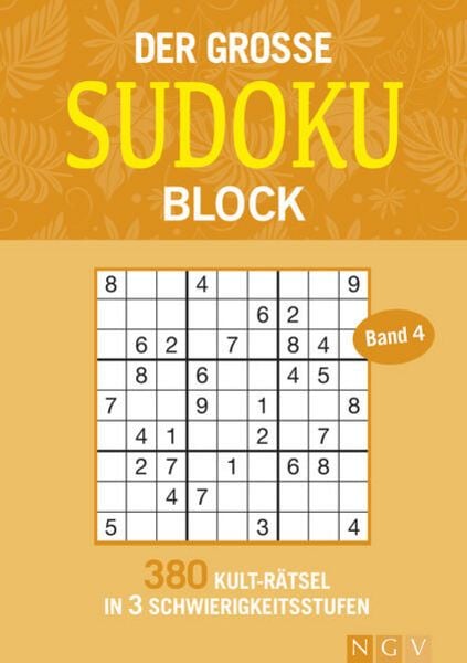 Der große Sudoku Block Band 4, Taschenbuch von , Naumann & Göbel, 9783625186793