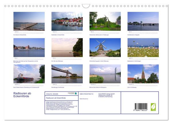 Produktbild: Radtouren ab Eckernf&ouml;rde (Wandkalender 2026 DIN A3 quer), CALVENDO Monatskalender