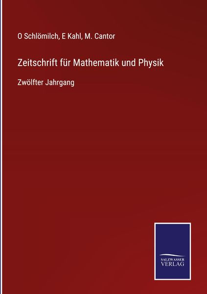 Produktbild: Zeitschrift f&uuml;r Mathematik und Physik