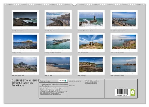 Produktbild: GUERNSEY und JERSEY - Britische Inseln im &Auml;rmelkanal (hochwertiger Premium Wandkalender 2026 DIN A2 quer), Kunstdruck in Hochglanz