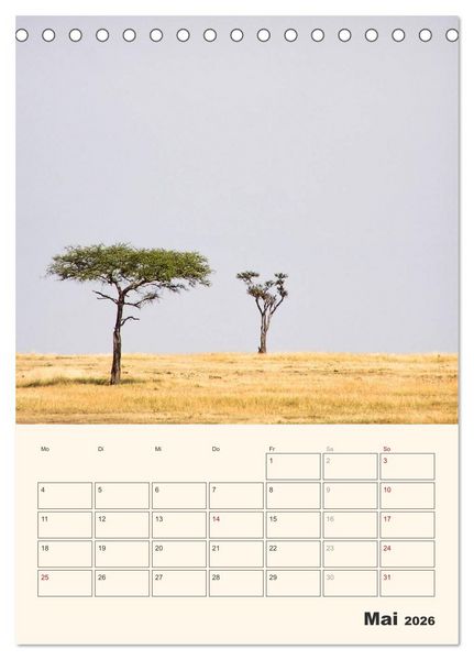 Produktbild: Kenia &ndash; Terminplaner (Tischkalender 2026 DIN A5 hoch), CALVENDO Monatskalender