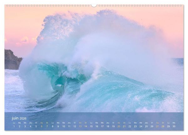 Produktbild: Dans des vagues - Le ballet &eacute;ternel de la mer (Calendrier mural 2026 DIN A2 vertical), CALVENDO calendrier mensuel