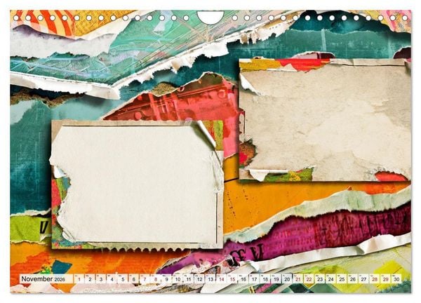 Produktbild: Buntes Papier Design (Wandkalender 2026 DIN A4 quer), CALVENDO Monatskalender