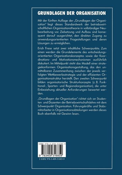 Produktbild: Grundlagen der Organisation