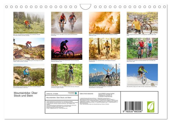Produktbild: Mountainbike: &Uuml;ber Stock und Stein (Wandkalender 2026 DIN A4 quer), CALVENDO Monatskalender