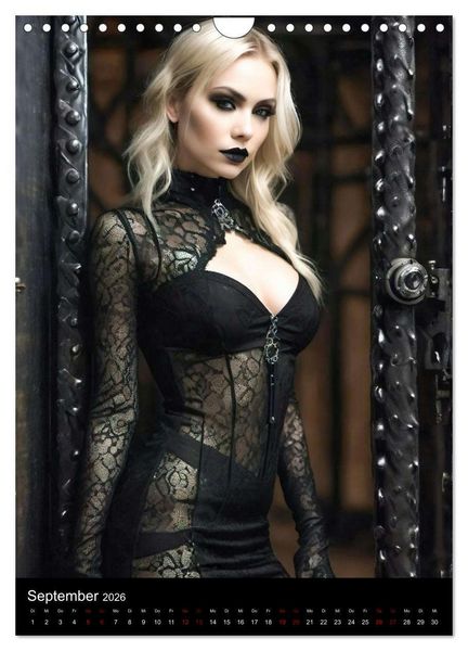 Produktbild: Wundersch&ouml;ne Gothic Divas (Wandkalender 2026 DIN A4 hoch), CALVENDO Monatskalender
