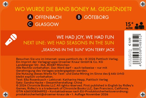 Produktbild: 1970er Musik Trivia Spiel