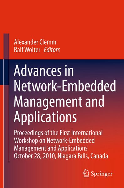Produktbild: Advances in Network-Embedded Management and Applications