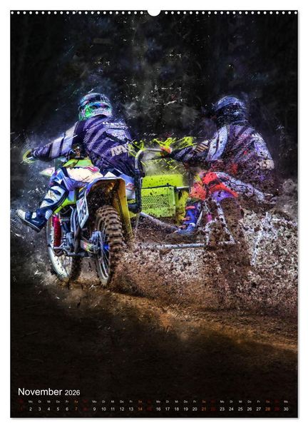 Produktbild: Motocross Seitenwagen - einfach cool (hochwertiger Premium Wandkalender 2026 DIN A2 hoch), Kunstdruck in Hochglanz